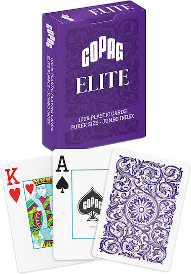 Copag Elite Jumbo Τράπουλα 1τμχ Πλαστική για Poker Μωβ