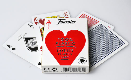Fournier No. 2500 Τράπουλα 1τμχ Πλαστική για Poker Κόκκινη