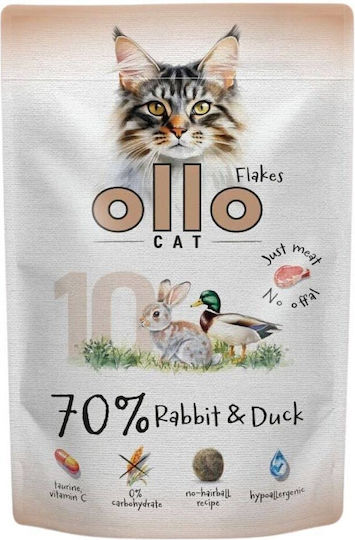 Ollo No.10 Nasses Katzenfutter mit Kaninchen und Ente ohne Getreide 85g
