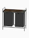 Coș de rufe din țesătură 130lt 73x33x73cm Negru