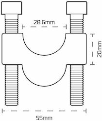 Handlebar Risers CNC 28mm Position Ox614 Oxford