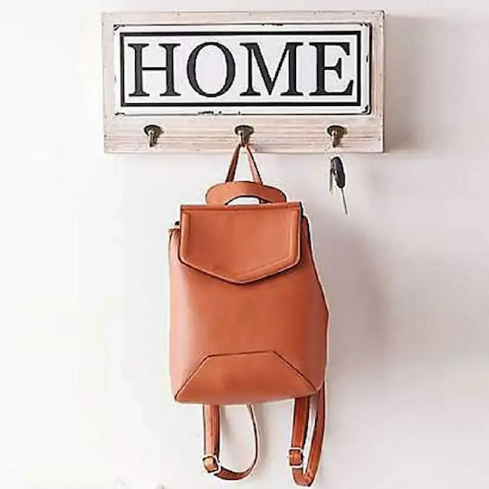 Wooden 3 Hooks 35x18x25cm