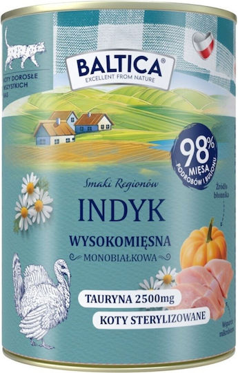 Baltica Hrana Pentru Pisici Cu Curcan Fără Cereale 400gr
