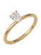 Einzelner Steine Ringe aus Gold 18K mit Diamant