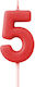 Birthday Candle Number 5 In Red Colour 5810