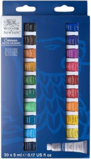 Winsor & Newton Cotman Σετ Νερομπογιές 20 Χρώματα 5ml