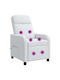 Relax Massage Armchair White 66x95x100cm