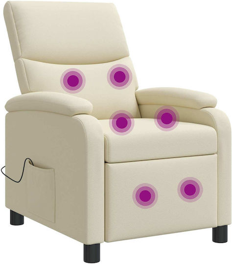Πολυθρόνα Relax Massage Κρεμ 66x95x100cm