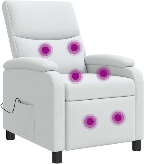 Scaun De Relax Masaj Alb 66x95x100cm