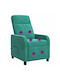 Relax Samt Tuerkis Polsterstuhl 66x95x100cm