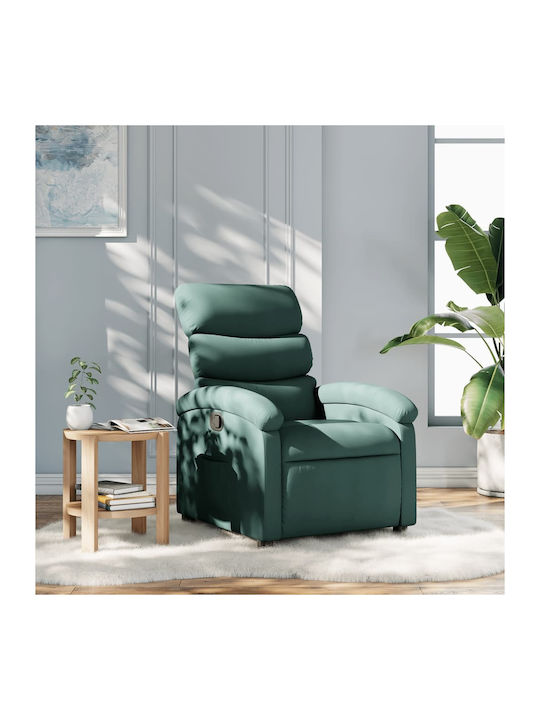 Πολυθρόνα Relax με Υποπόδιο Σκούρο Πράσινο 70x9...