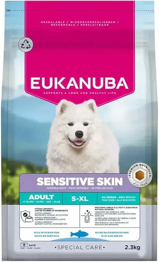 Sensitive Skin 2.3kg Dry Dog Food Grain-Free for Adult Dogs with Fish