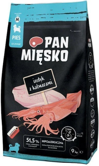 Pan Miesko 9kg Dry Dog Food for Medium Breed Puppies with Turkey