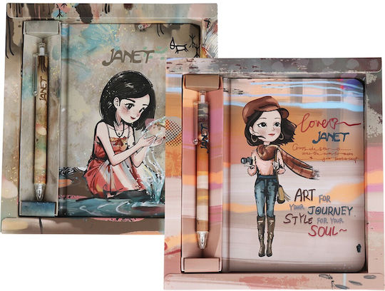 Street Street Janet Notebook A5 with Pen Case