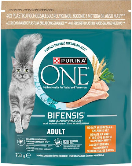 Purina One Dry Cat Food for Adult Cats with Chicken 0.75kg
