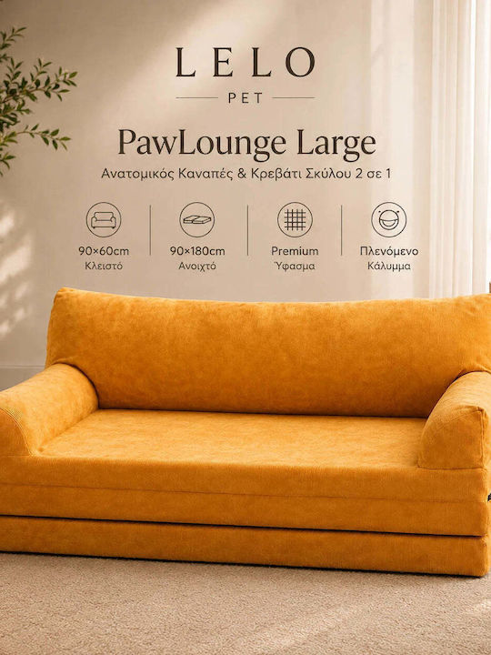 Lelo Pet PawLounge Canapea Pentru Câini Galbenă 90x180cm