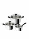 Tefal Alpha-Market Rostfreier Stahl Töpfe Set 6 Teile