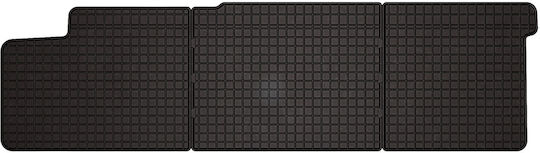 Gummifußmatten Volkswagen Transporter T5 Van Zweite Reihe Doppelkabine 2003-2015 Schwarz Eingestellt