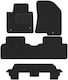 Velour Car Mats Kia Carens Iv Minivan 7 Seats 2013-2018 Anthracite