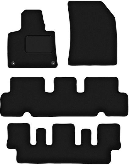 Covorașe Auto Velur Negru Citroen C4 Grand Picasso Ii Minivan 7 Locuri 2013-2019
