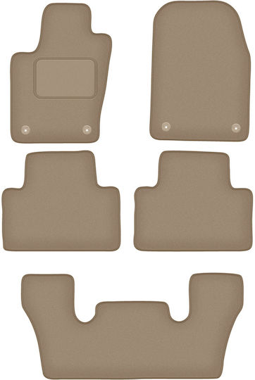 Velours Auto Fußmatten Dodge Durango III 6-Sitzer 2010-2020 Beiges
