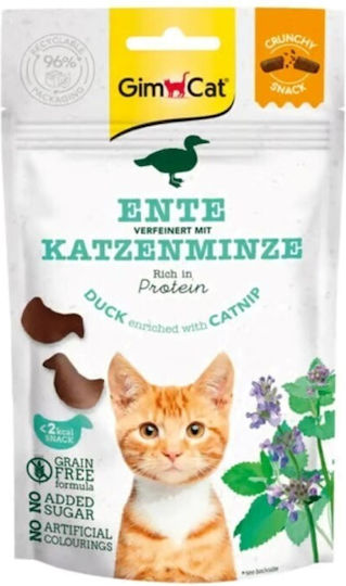 Gimcat Knusprige Snacks Ente Mit Katzenminze – Katzenleckerlis & Snacks – 50g