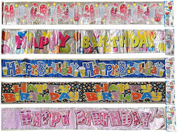 Happy Birthday Μεταλλιζέ Πολύχρωμο 180x12cm Κωδ.17-6
