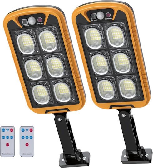 Lampa Set 2 Wandmontierte Solarleuchten mit Bewegungssensor und Fernbedienung IP66 26x14cm