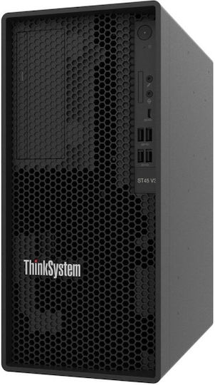 Lenovo ThinkSystem ST45 V3 (EPYC 4124P/16GB DDR5/2TB HDD/1x GbE LAN, 1x USB 3.2 Gen 1 Type-C, 500W Platinum захранване/Без операционна система)