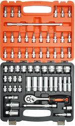 Breckner Ratschen- und Steckschlüssel-Set 3/8" 61 Stück Breckner Ratschen- und Steckschlüssel-Set 3/8" 61 Stück