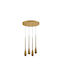 Luma Pendant Ceiling Light Gold LED with Warm White Light 30x30cm