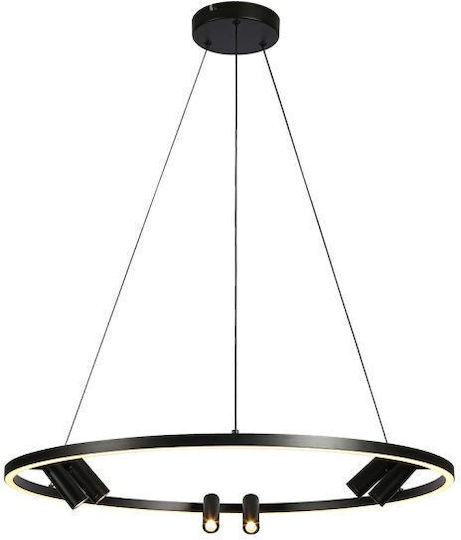 Luma Circular Black LED Ceiling Light with Warm White Light