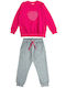Kids Sweatpants Set With Top Fuchsia