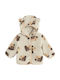 Kids Casual Short Coat with Hood Beige