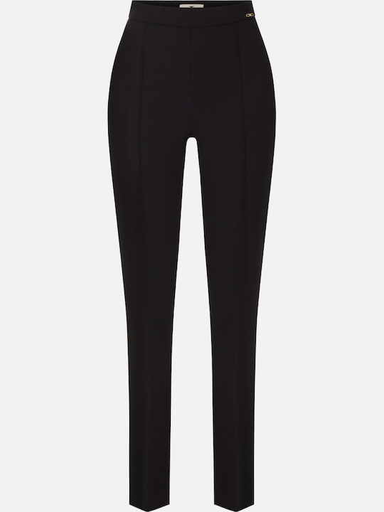 Elisabetta Franchi Women's Crepe Trousers Black