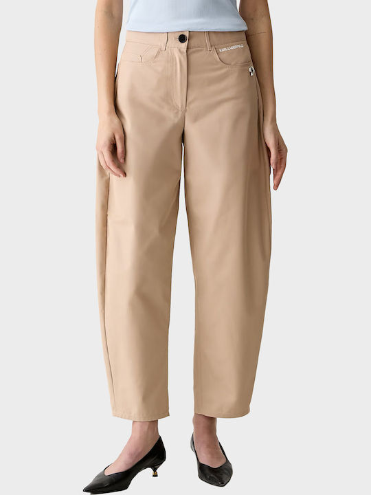Women's Capri Chino Trousers Beige