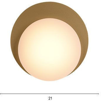Luma Modern Wall Lamp with Integrated LED and Warm White Light Gold