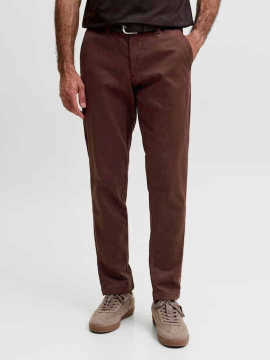 Jack & Jones Мъжки панталон Чино Еластичен Кафяв