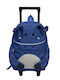 abo Hello Cow Are You School Trolley Bag Kindergarten With Water Bottle Holder Green 26 x 12 x 35cm
