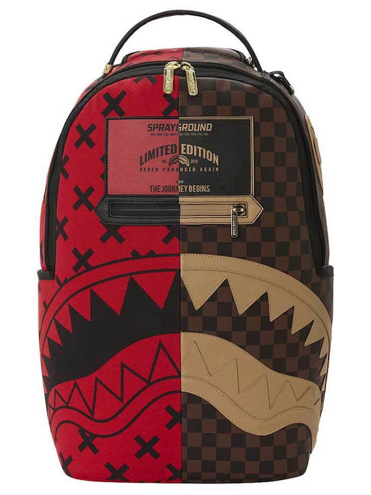 Sprayground School Backpack Junior High-High School with Water Bottle Holder Reverse Half Split Backpack 27 x 15 x 45cm