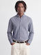 Jprbluharvey Long Sleeve Cotton Shirt in Regular Fit Dark Navy