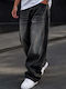 Men's Baggy Black Jeans Pants