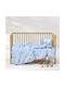 Kentia Set Baby Crib Sheets Cotton Prova Light Blue 120x170cm 3pcs