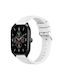 Amazfit Gts 4 Stripe Texture 20mm Silicone Watch Band White