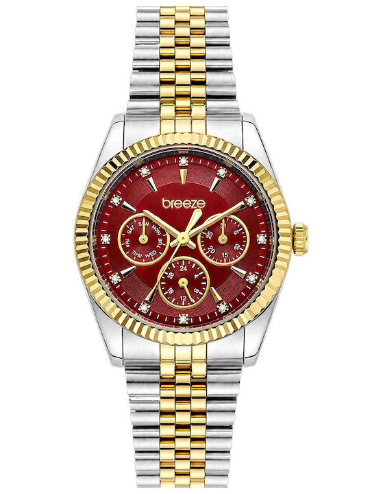 Breeze Women's Watch 36mm Battery Powered with Gold Steel Bracelet
