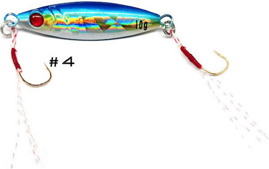 Pregio Micro Real Artificial Bait Slider 10g Silver Blue