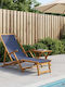 Doppelter Hölzernes Garten- und Pool-Liegestuhl Blau 195x61x95cm