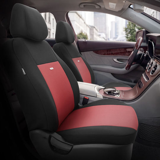 Car Seat Covers Otom Flex Design Universal Cotton Fabric Rachel Set Front Rear 10 Pieces Black Burgundy Flx-105