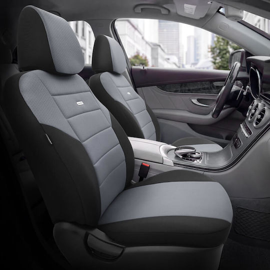Car Seat Covers Otom One Design Universal Cotton Fabric Rachel Set Front Rear 10 Pieces Black Grey One-102