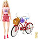 Mattel Barbie with Bicycle and Puppy Pink Passport Doll